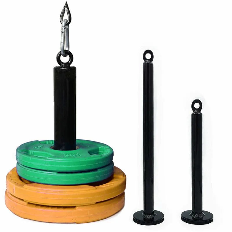 Weight loading pin with carabiner - great for a home gym